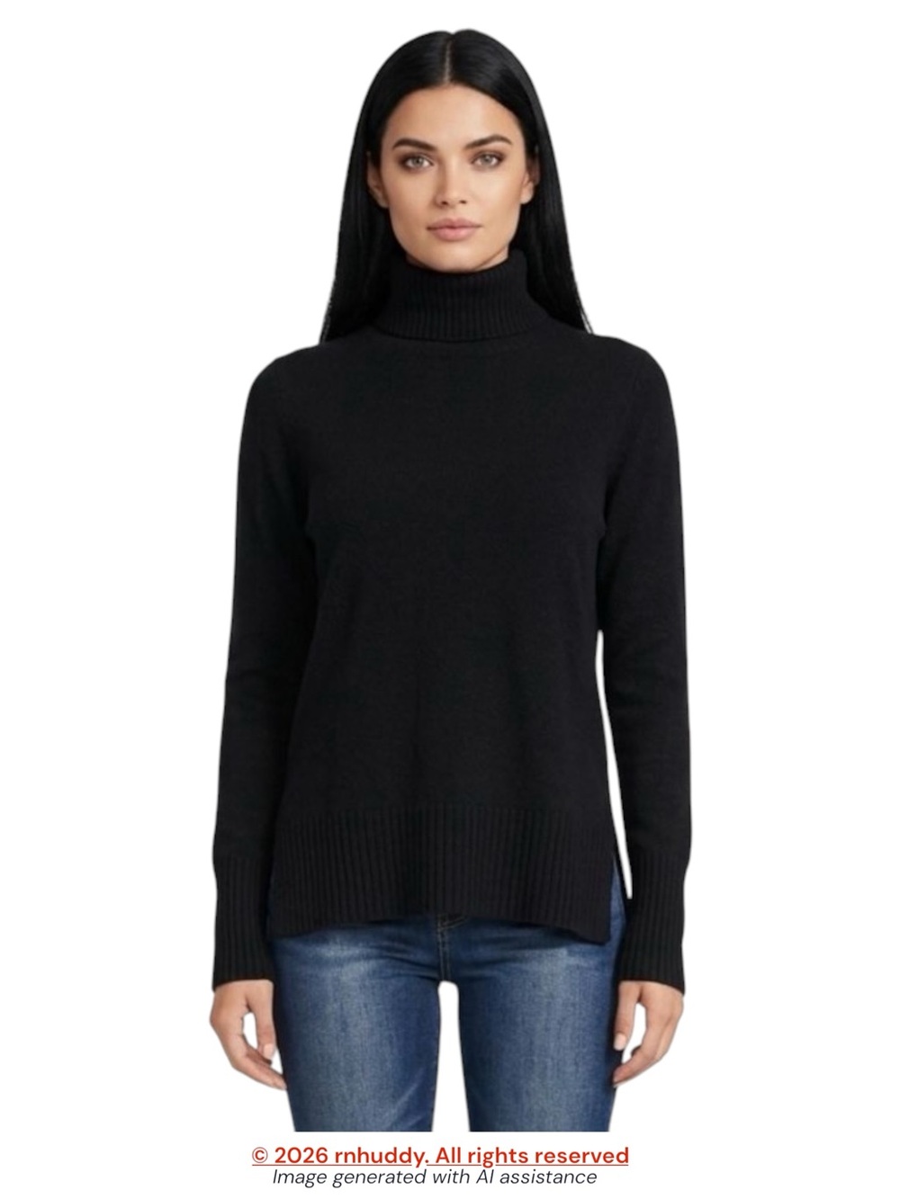 Athleta S black extra fine merino wool Transit turtleneck